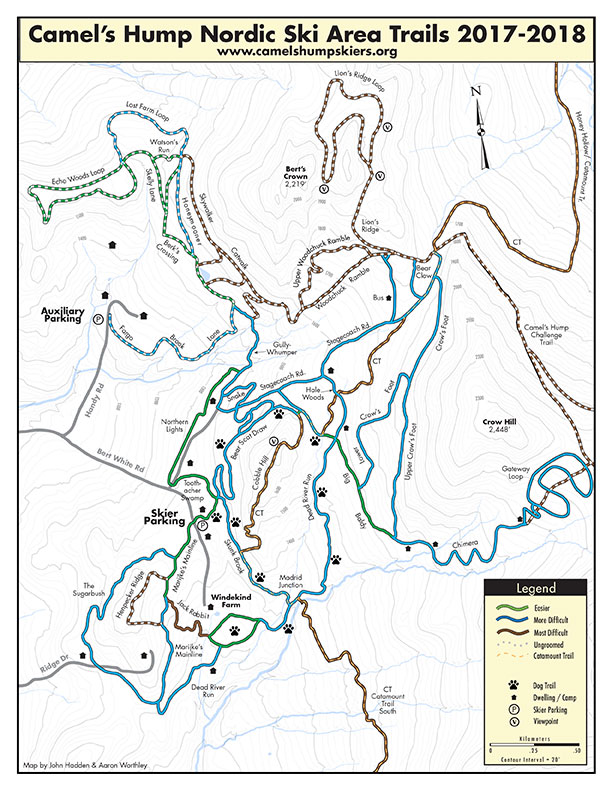 Trail Map – Camel's Hump Nordic Ski Area